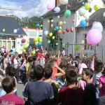 Lancer de ballon fête de la rentrée